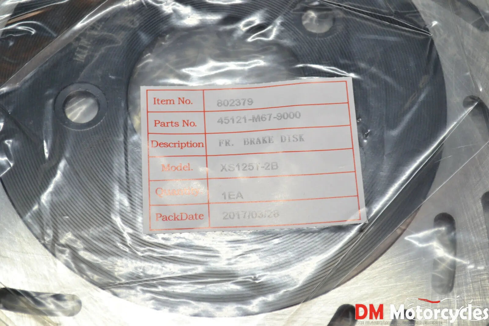 Peugeot genuine new tweet 125 150 front disc brake rotor pn 802379