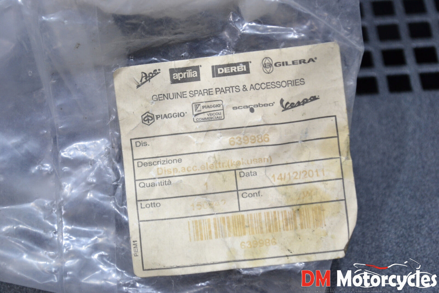 Piaggio genuine new fly ii zip ii 4t 50 cdi ignition unit pn 639986