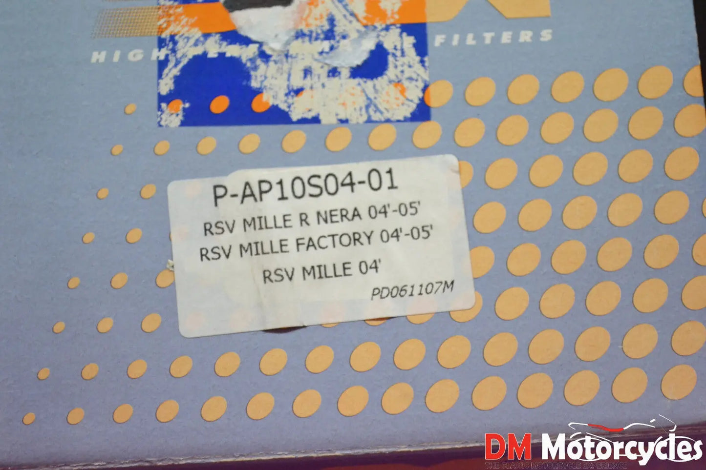 Genuine dna performance air filter aprilia rsv mille 04 - 05 pn p-ap10s04-01
