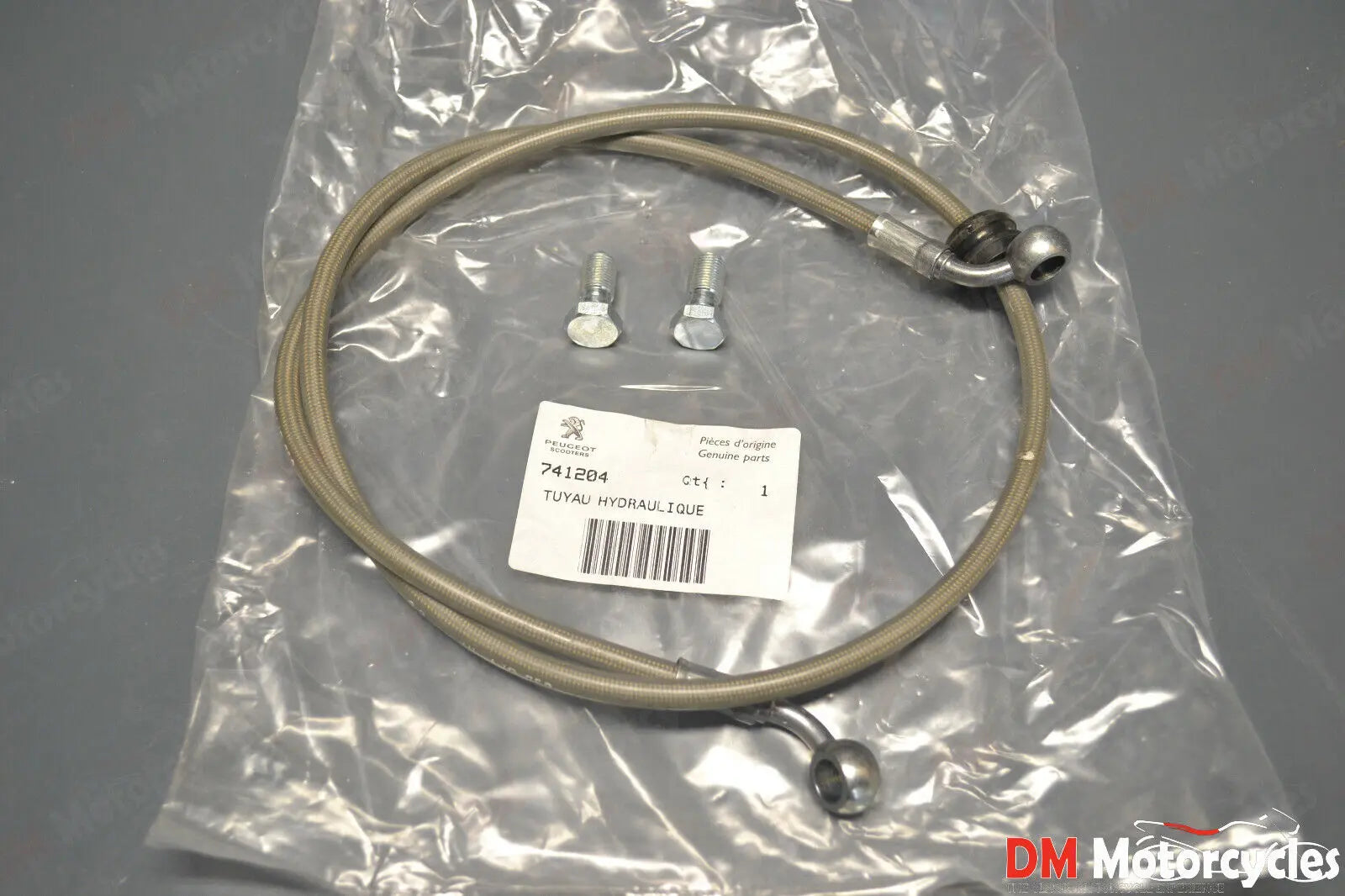 Peugeot genuine new vivacity 50 100 front brake hose line pn 741204