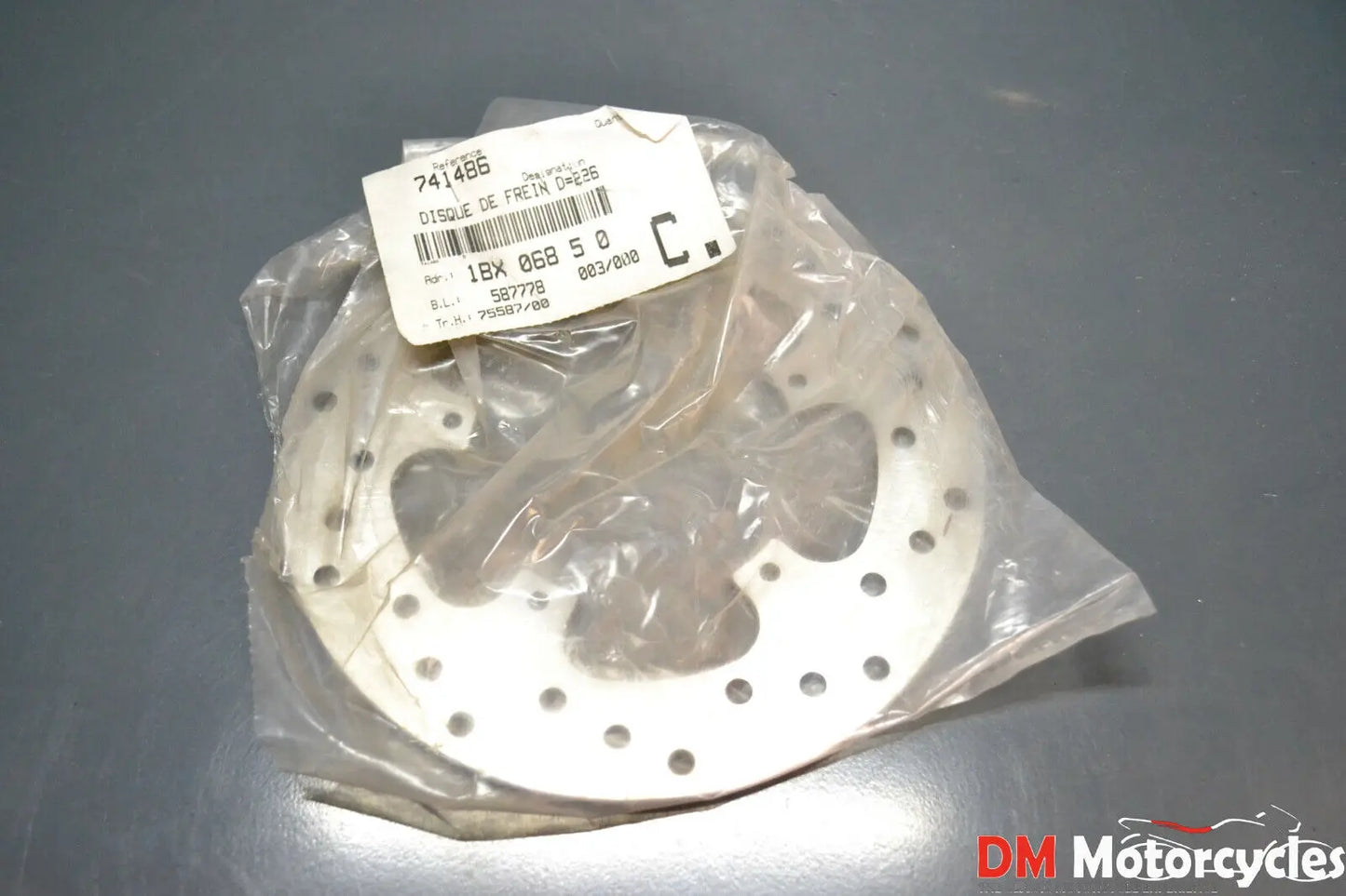 Peugeot genuine new looxor 50 100 front disc brake rotor pn 741486