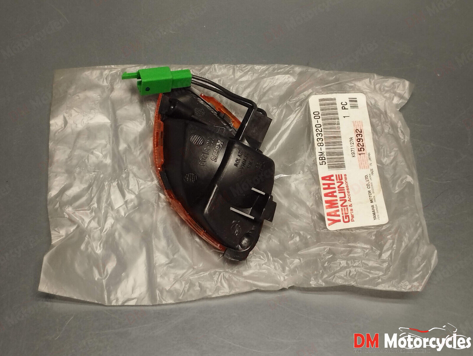 Yamaha genuine new yv 50 jog right front turn signal pn 5bm-83320-00