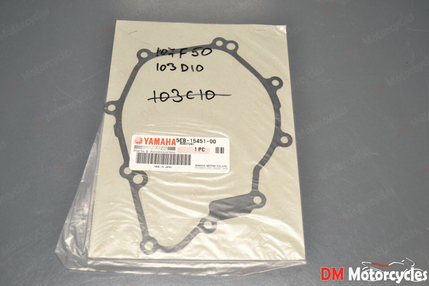 Yamaha genuine new yzf r6 99 - 00 stator cover gasket pn 5eb-15451-00