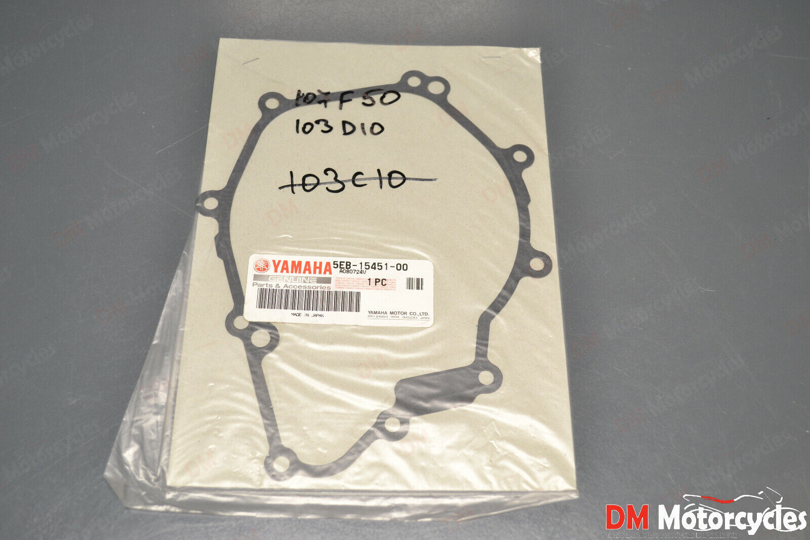 Yamaha genuine new yzf r6 99 - 00 stator cover gasket pn 5eb-15451-00
