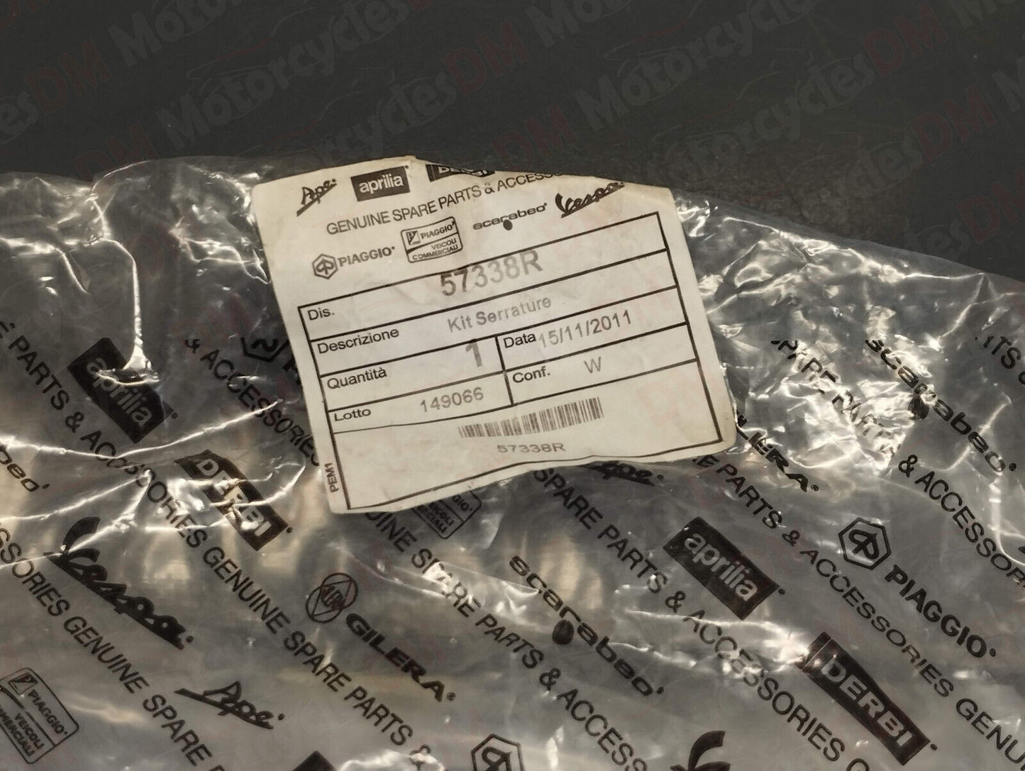 Piaggio 50 nrg power dt 2t gilera 50 runner purejet efi 2t lock set pn 57338r