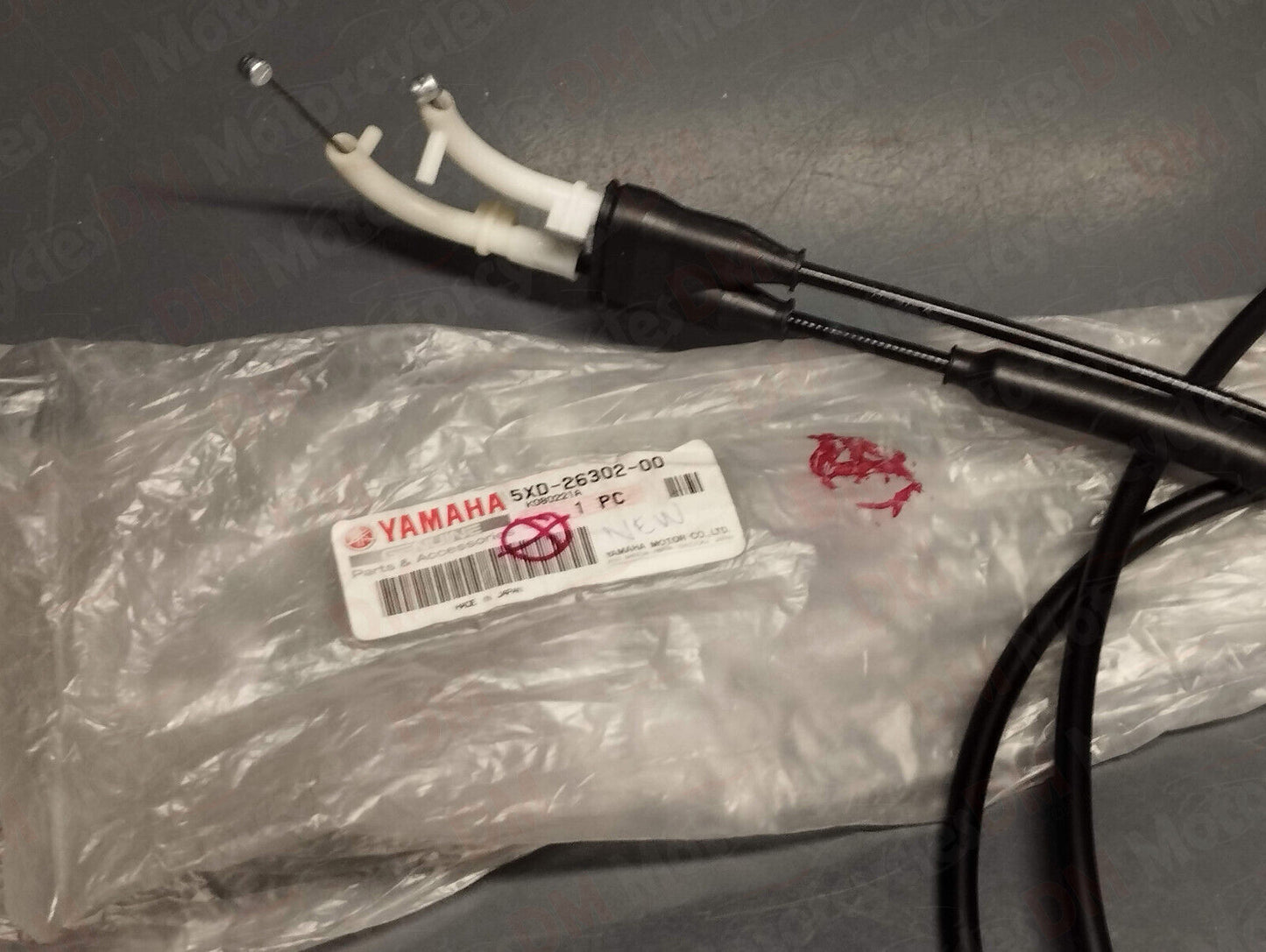 Yamaha genuine new yz wr 250 450 2004-06 throttle cable pn 5xd-26302-00