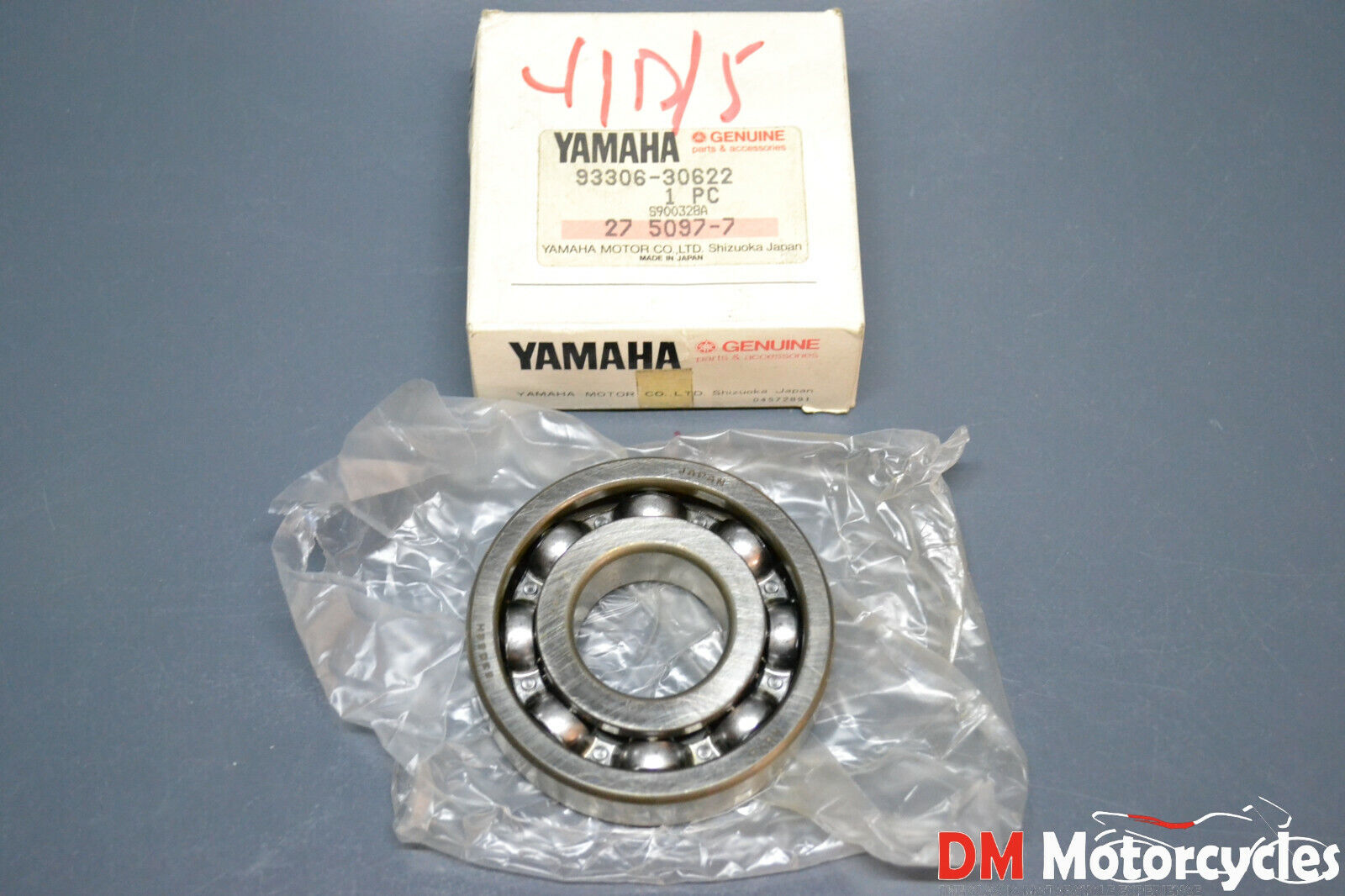 Yamaha genuine nos xt350 sr250 sr400 sr500 crank ball bearing pn 93306-30622