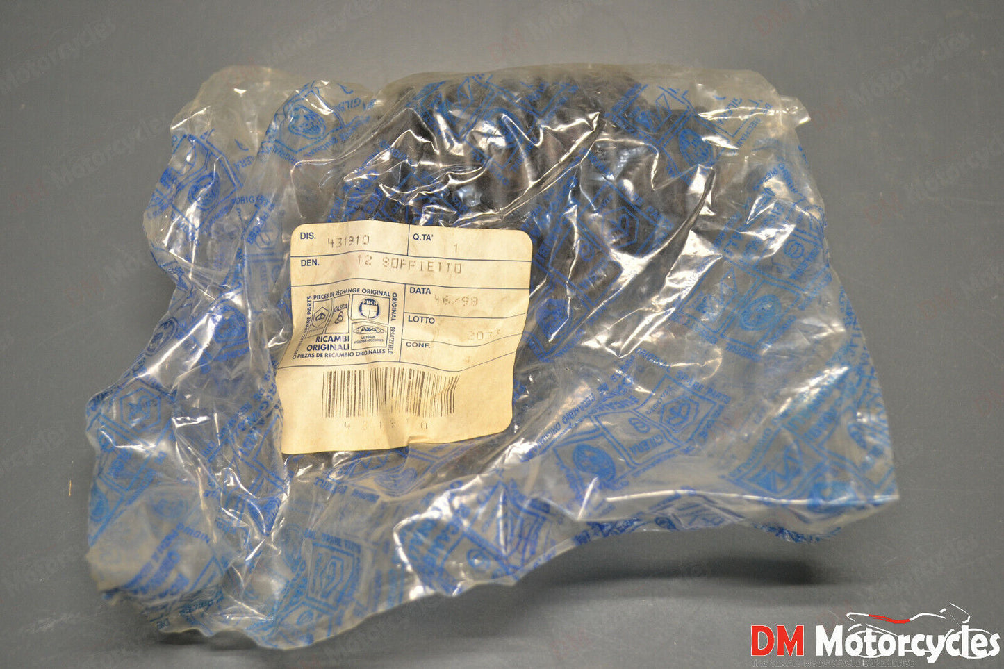 Piaggio genuine nos nrg zip airbox bellows pn 431910
