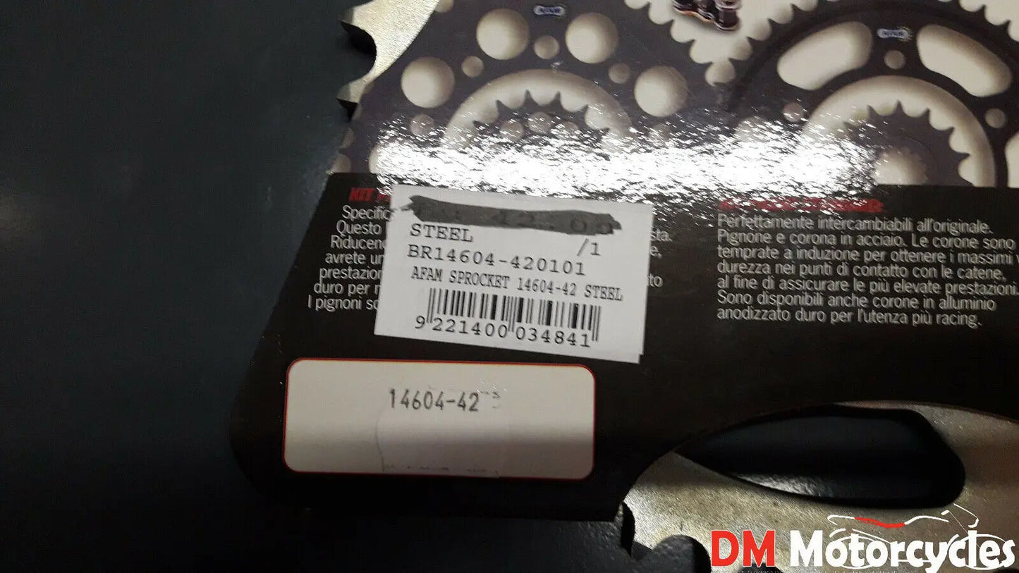 Afam Genuine new 42t 525 rear steel sprocket gsxr vstrom daytona klv pn 14604-42