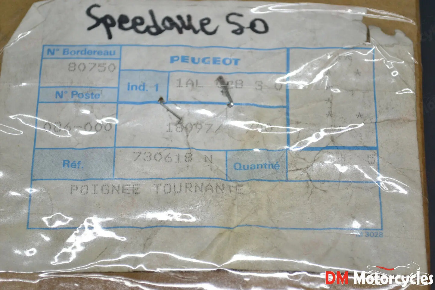 Peugeot genuine new Speedake 50 throttle grip housing assy pn 80750