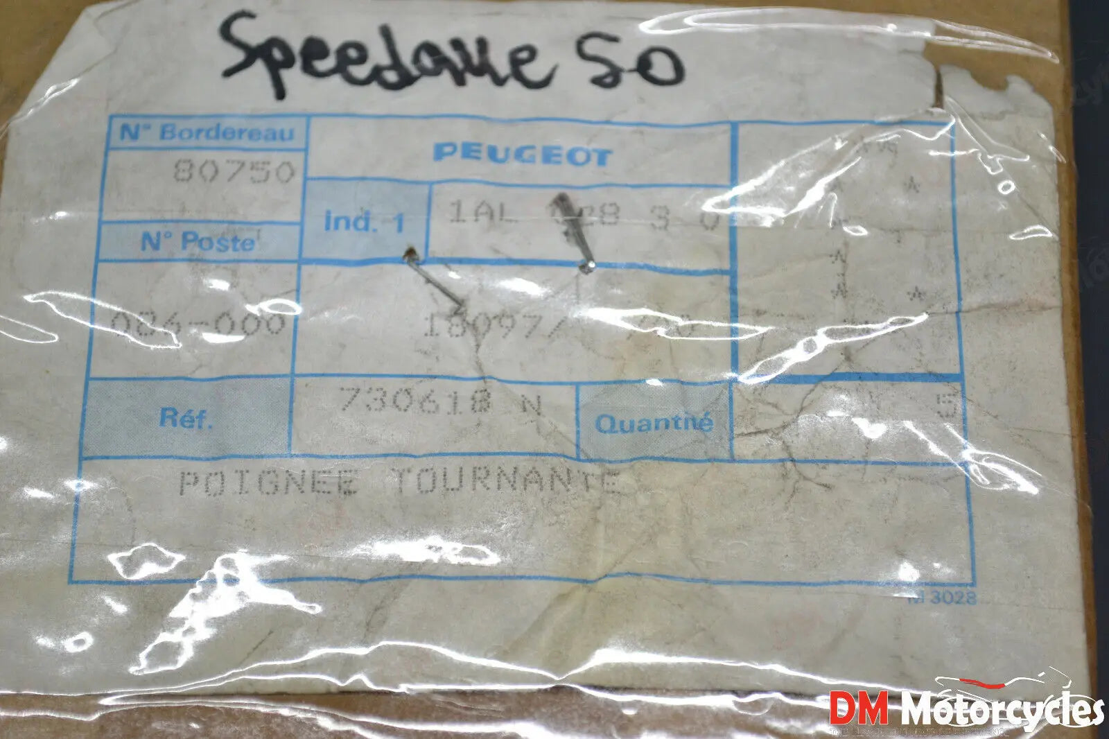 Peugeot genuine new Speedake 50 throttle grip housing assy pn 80750