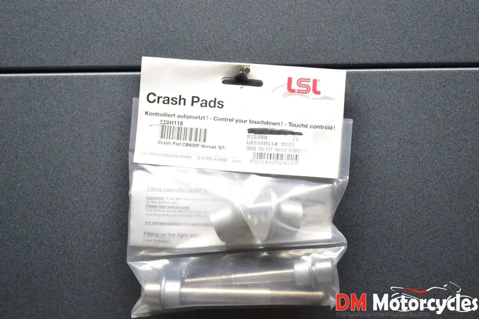 Lsl genuine crash protector mounting kit honda hornet cb600 07 pn ls550h118