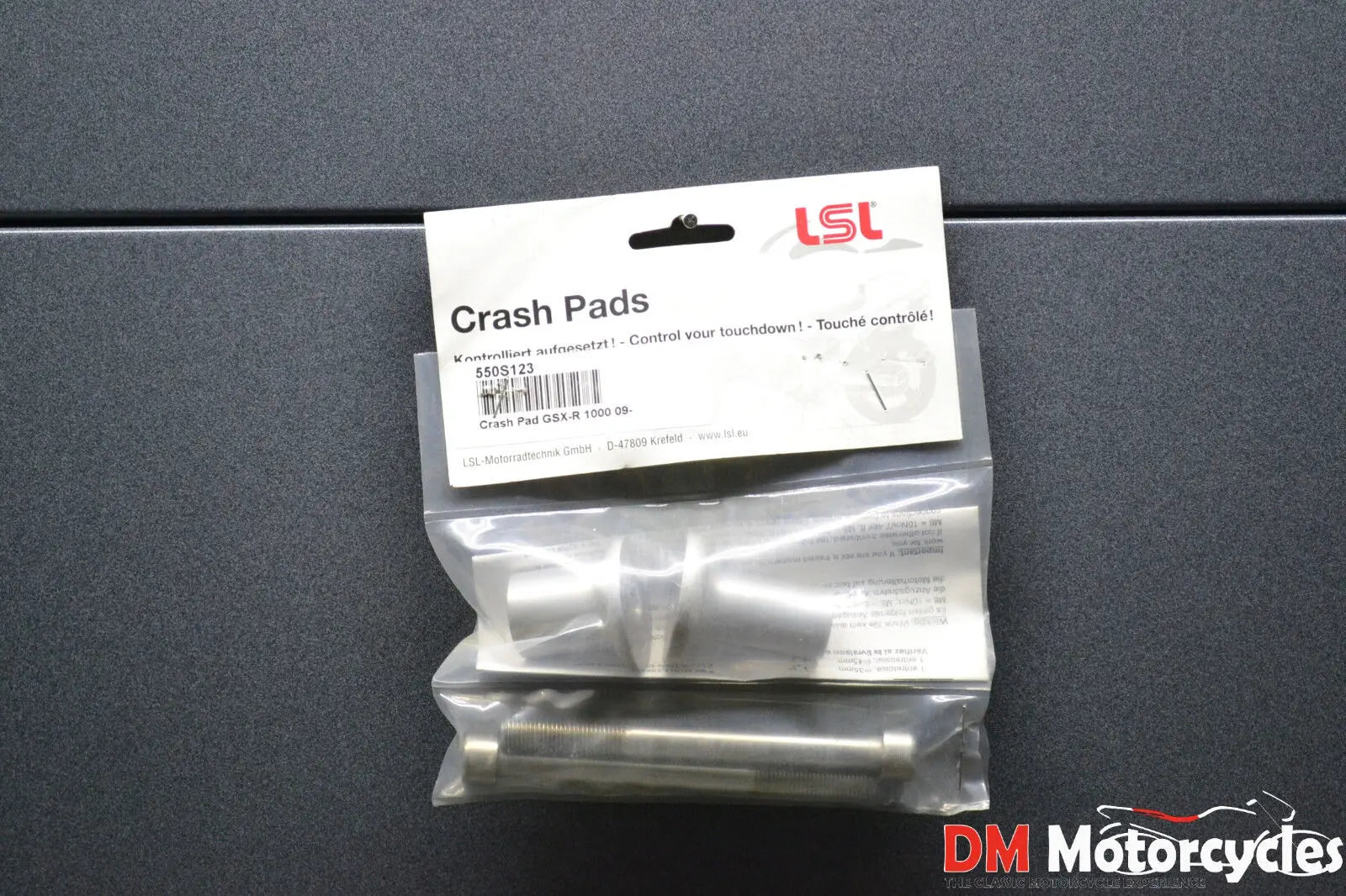 Lsl genuine crash protector mounting kit suzuki gsxr 1000 09 pn ls550s123