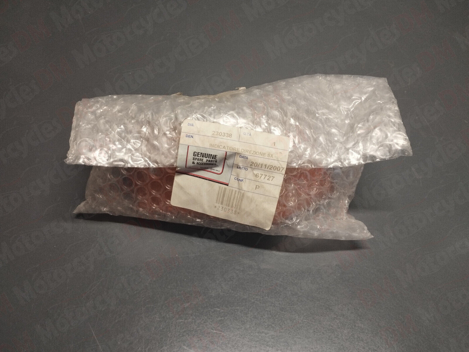Piaggio genuine new px 125 150 200 e 79-98 rear left turn signal pn 230338