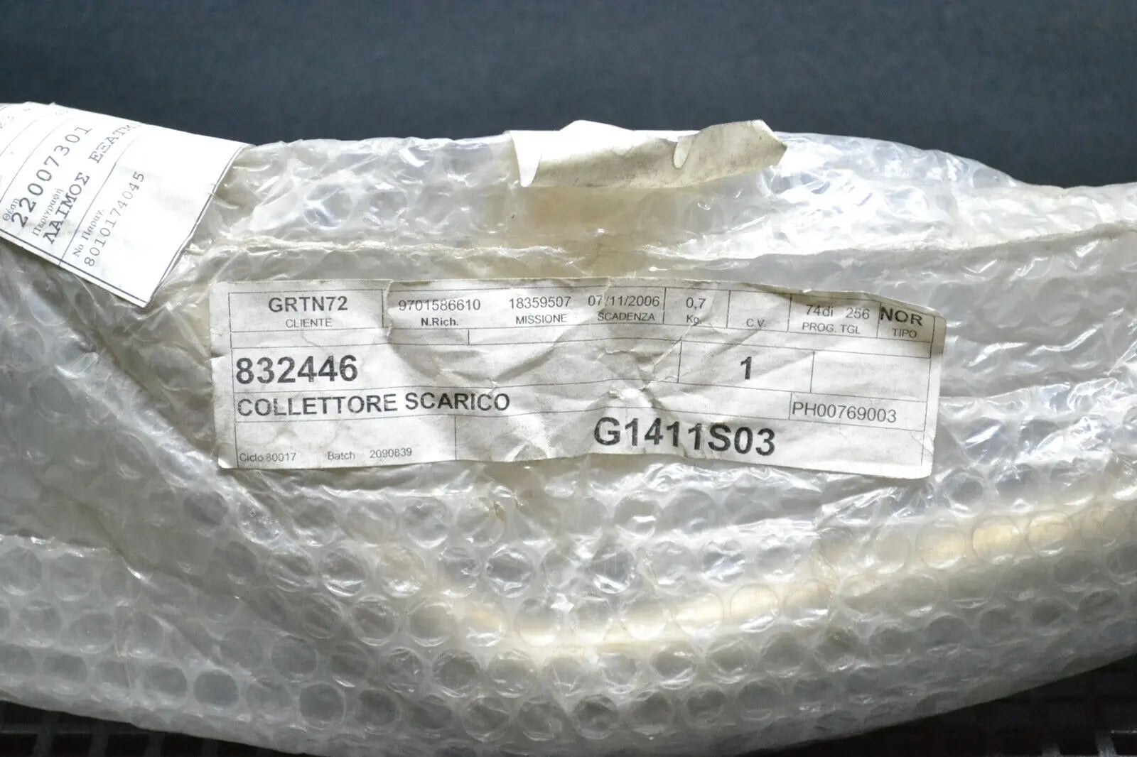 Piaggio genuine new x9 500 exhaust muffler header pipe pn 832446