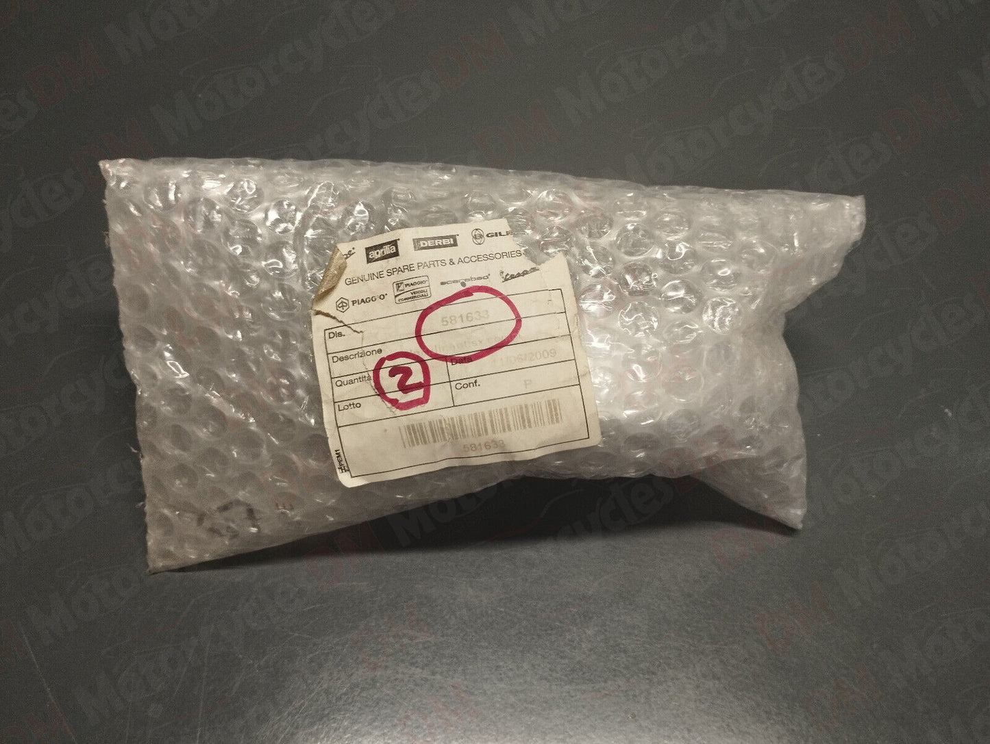 Piaggio genuine new et4 125 150 leader front left turn signal pn 581633