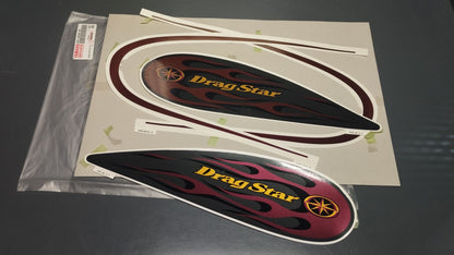Yamaha genuine new XVS650 Dragstar fuel tank Graphic set pn 4vr-24240-60