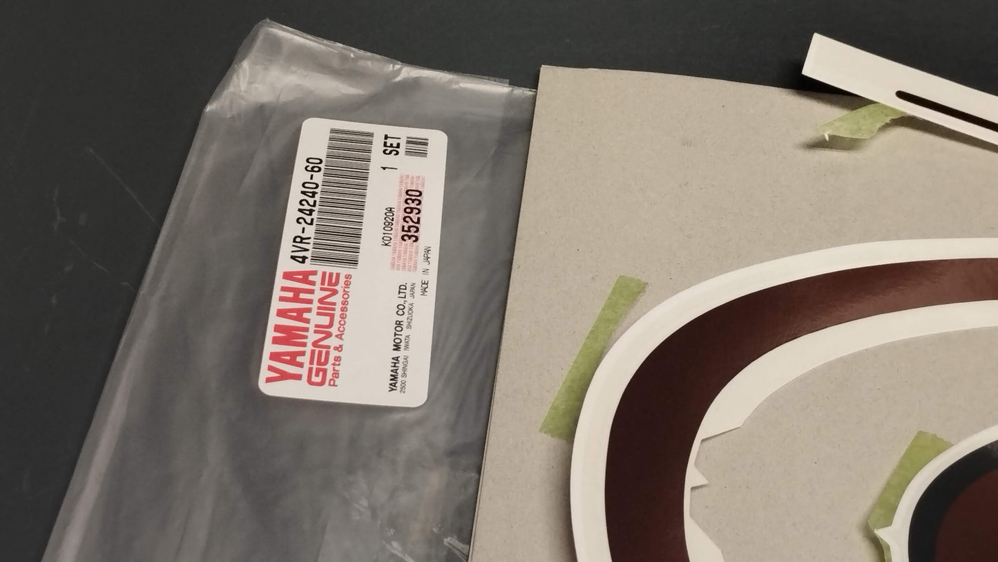 Yamaha genuine new XVS650 Dragstar fuel tank Graphic set pn 4vr-24240-60