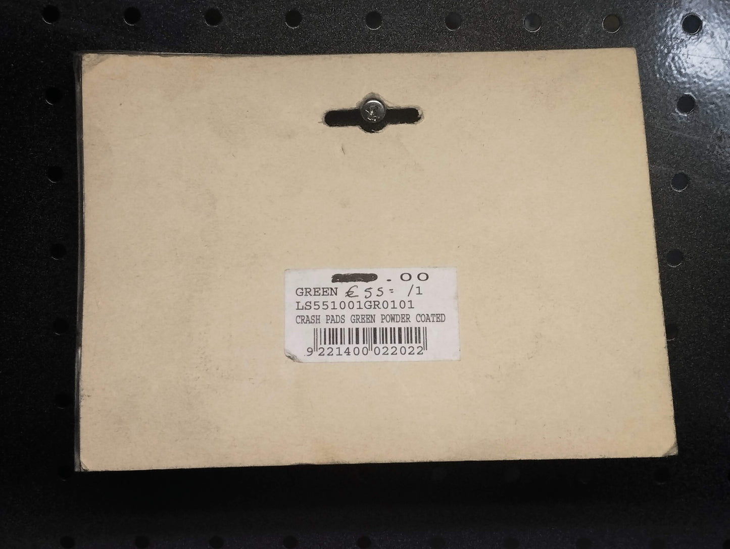 Lsl genuine crash pads green powder coated pn ls551001gr0101