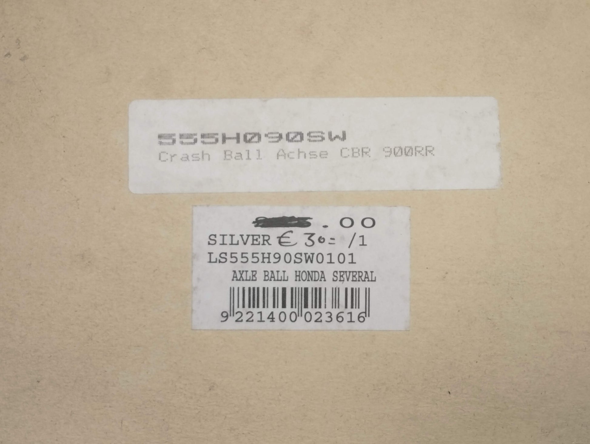 Lsl genuine crash ball silver Honda CBR 900rr pn 555h090sw