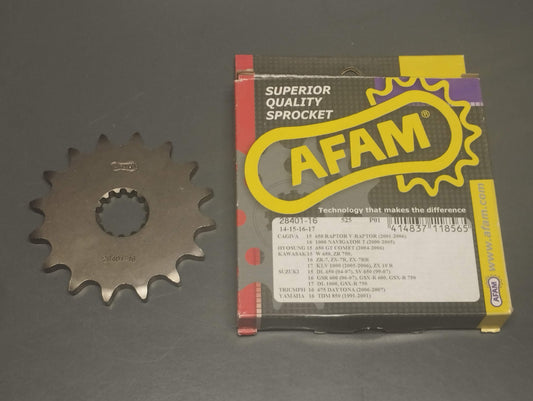 Afam genuine new steel front sprocket pn 28401-16 - Www.dm-motorcycles.com