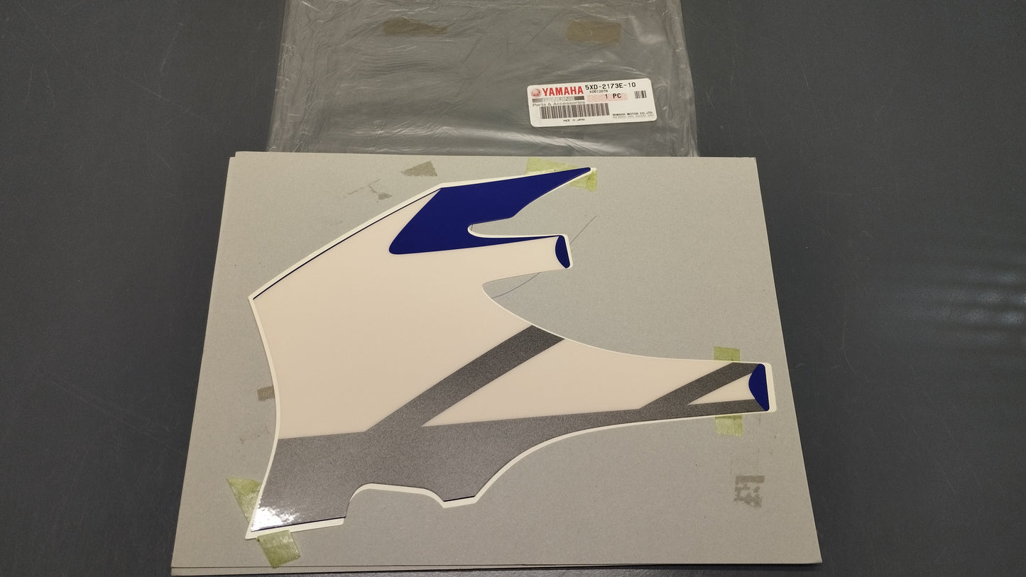 Yamaha genuine new yz250 yz450 wr250 wr450 2005 graphic 1 side cover decal pn 5xd-2173e-10