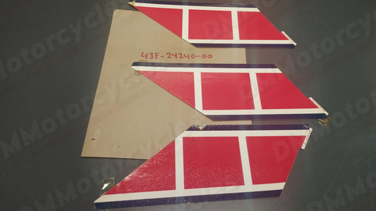 Yamaha genuine nos imperfect XT600 tank decal graphic set pn 43f-24240-00 - Www.dm-motorcycles.com