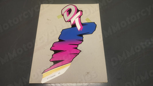 Yamaha genuine new dt175 fuel tank graphic right side decal pn 3tt-24245-20 - Www.dm-motorcycles.com