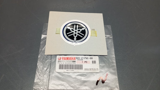 Yamaha genuine new wr250 400 426 450 yz125 250 426 450 tuning fork mark emblem pn 5mv-2175c-00 - Www.dm-motorcycles.com