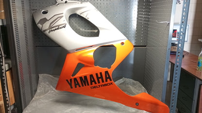 Yamaha genuine new yzf600r thundercat 1998 99 left side cowling pn 4tv-y283u-r0-8x
