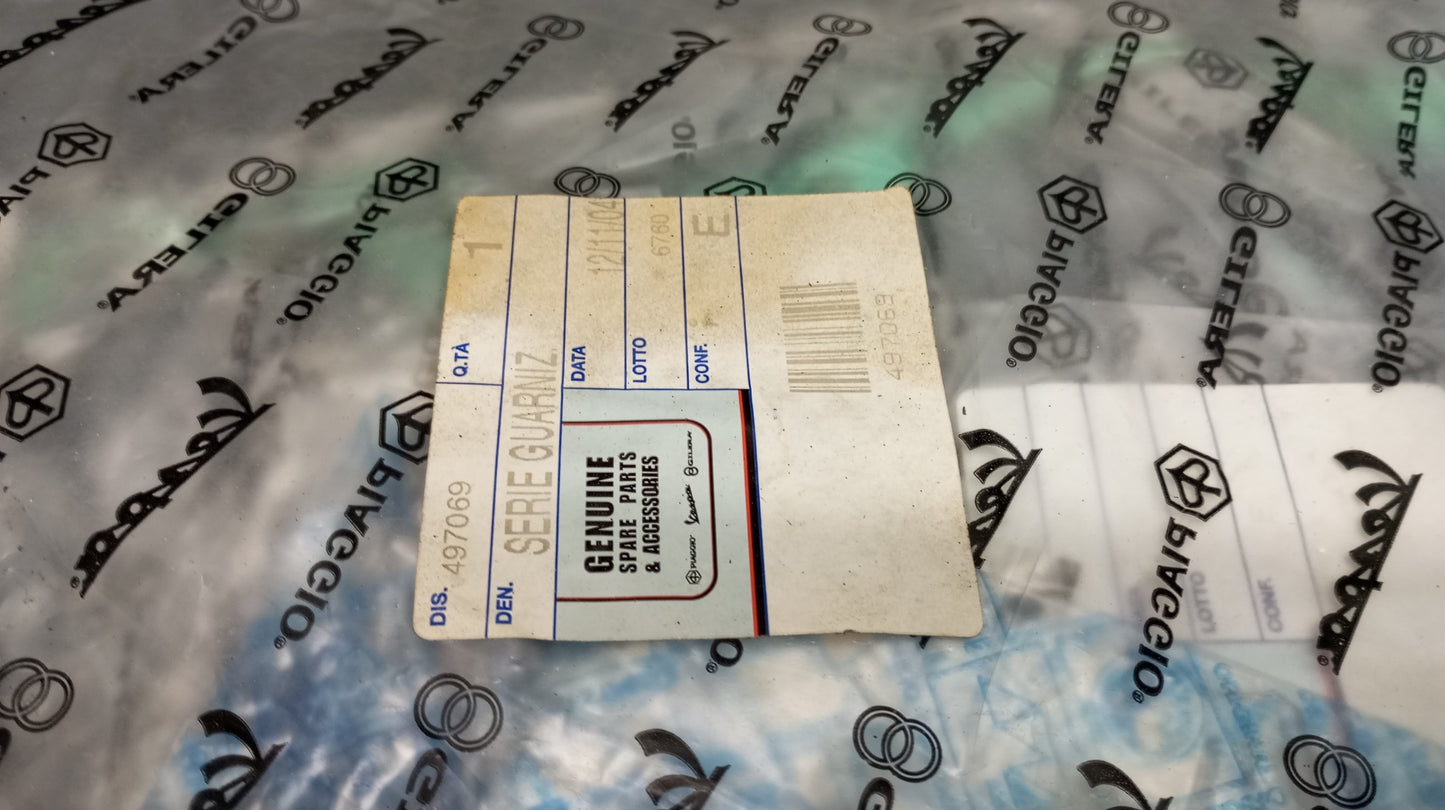 Piaggio genuine new MP3 X9 hexagon complete engine gasket kit pn 497069