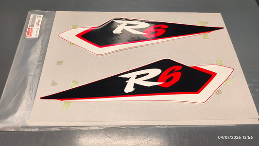Yamaha genuine new yzf r6 2001 graphic set 1 decal pn 5mt-2173l-00