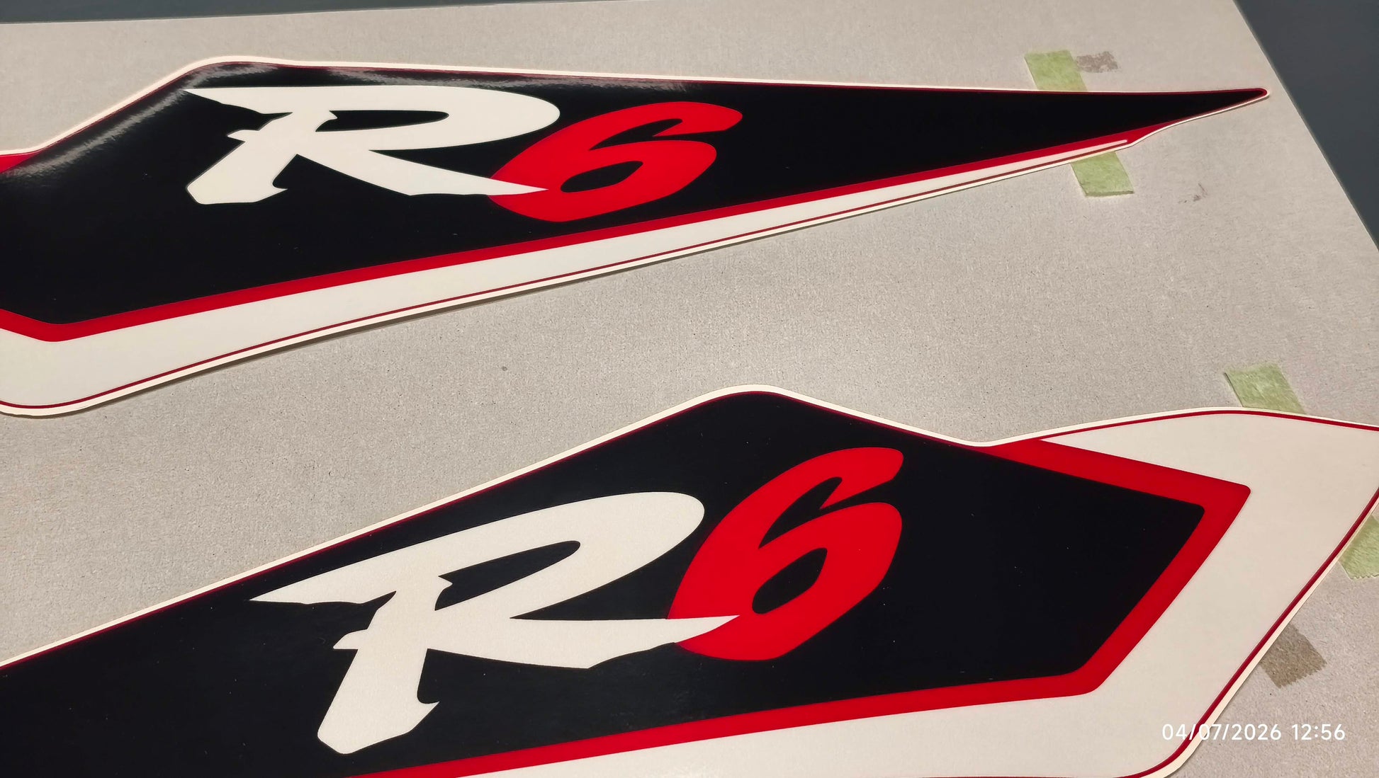 Yamaha genuine new yzf r6 2001 graphic set 1 decal pn 5mt-2173l-00