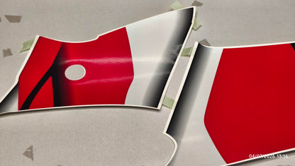 Yamaha genuine new yzf r6 2001 lower cover left side graphic set decal pn 5mt-28301-00