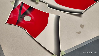 Yamaha genuine new yzf r6 2001 lower cover right side graphic set decal pn 5mt-28303-00