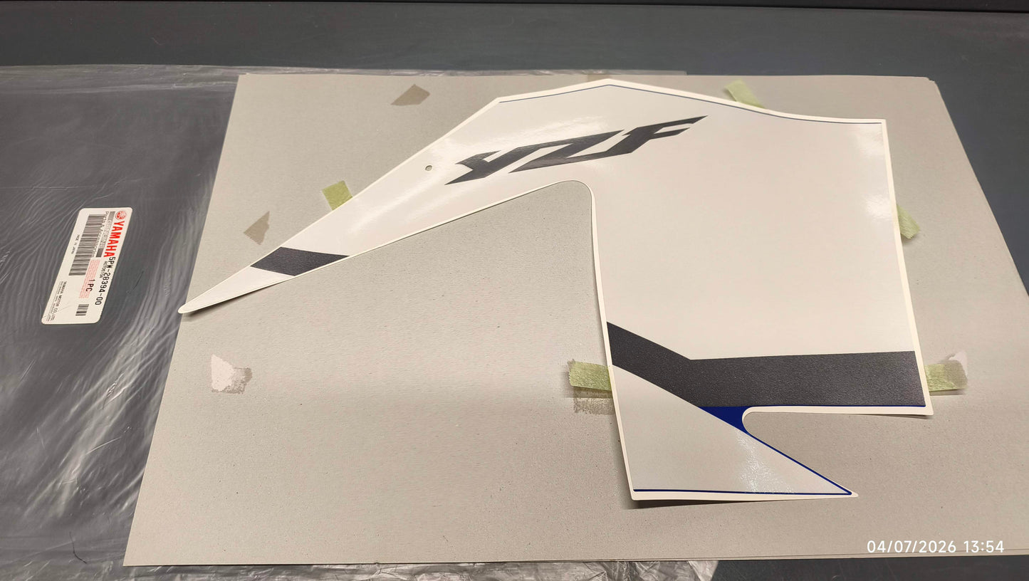 Yamaha genuine new yzf r1 2002 graphic diagram number 4 decal pn 5pw-28394-00