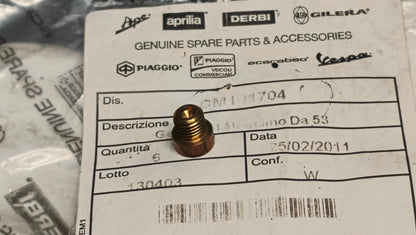 Piaggio geunine new atlantis liberty lx stalker typhoon sr 50 carburator main jet size 53 pn cm101704