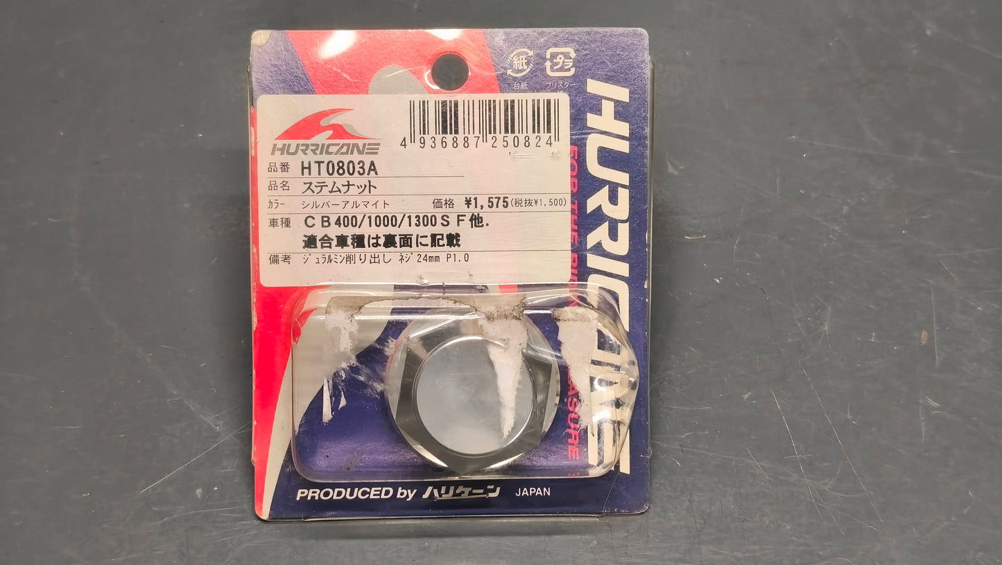 Hurricane HT0803A Aluminum Stem Nut  Silver for Honda Models