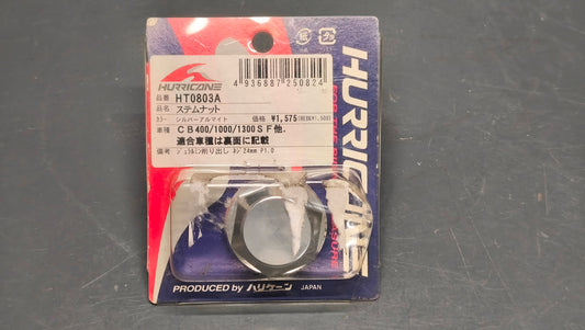 Hurricane HT0803A Aluminum Stem Nut Silver for Honda Models