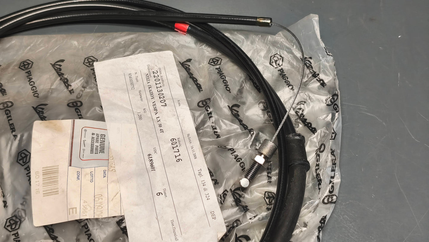 Genuine Piaggio Vespa LX 50 / S 50 4T Throttle Cable 601716