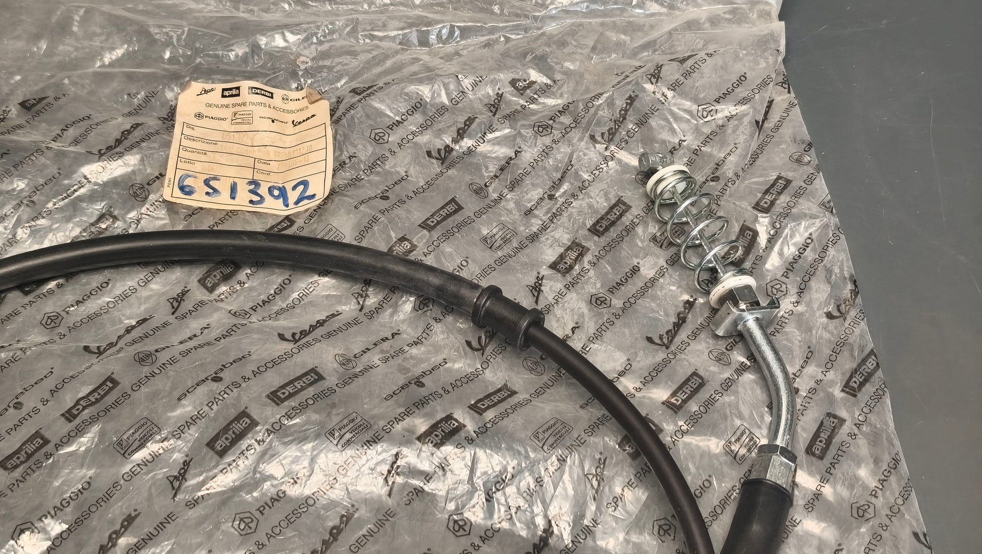 Genuine Piaggio MP3 400 500 Parking Brake Cable Assembly 651392