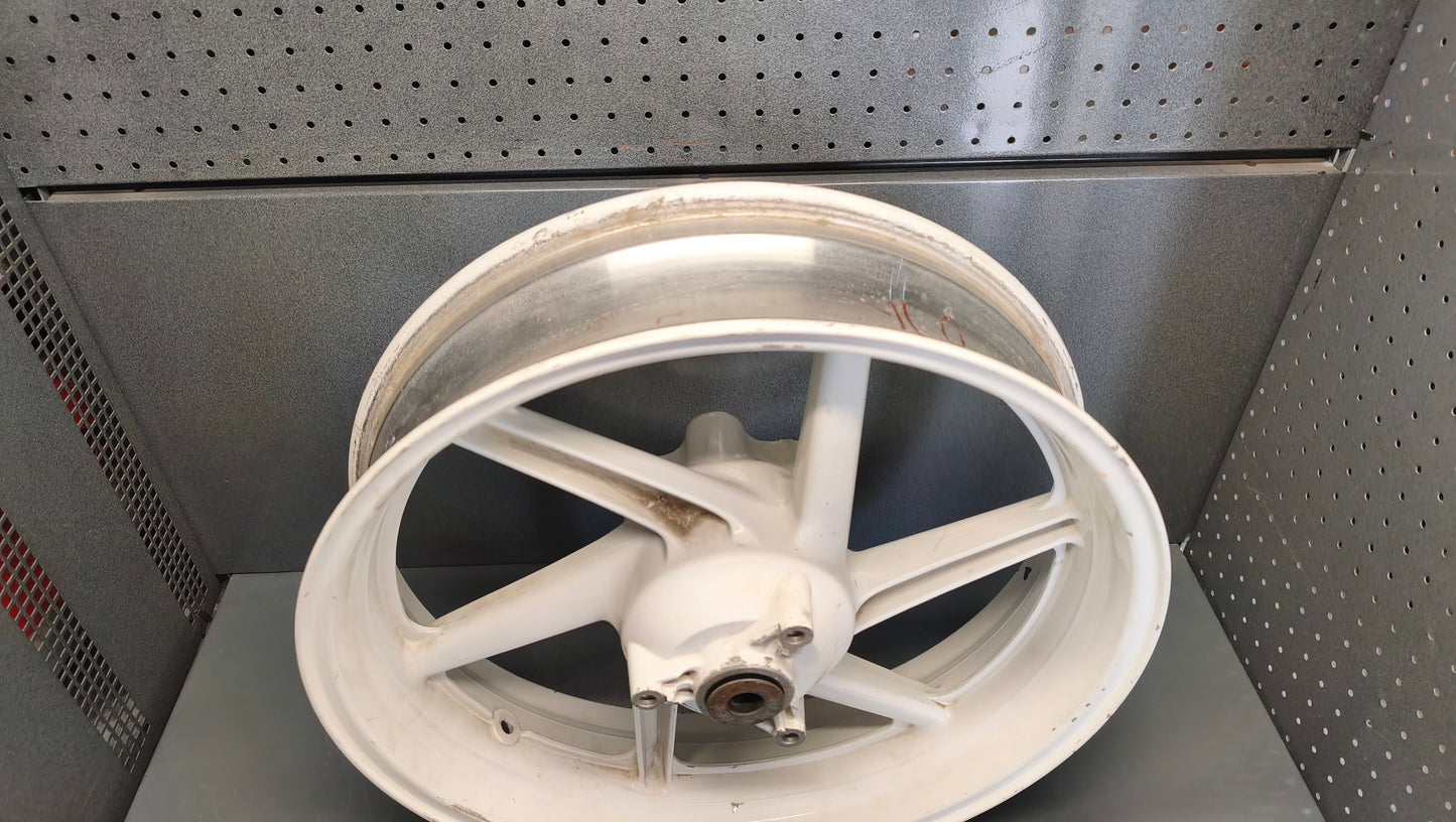 Honda genuine used NSR250 MC21 Rear Wheel Rim 17" OEM Original White - Very Good Condition