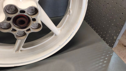 Honda genuine used NSR250 MC21 Rear Wheel Rim 17" OEM Original White - Very Good Condition