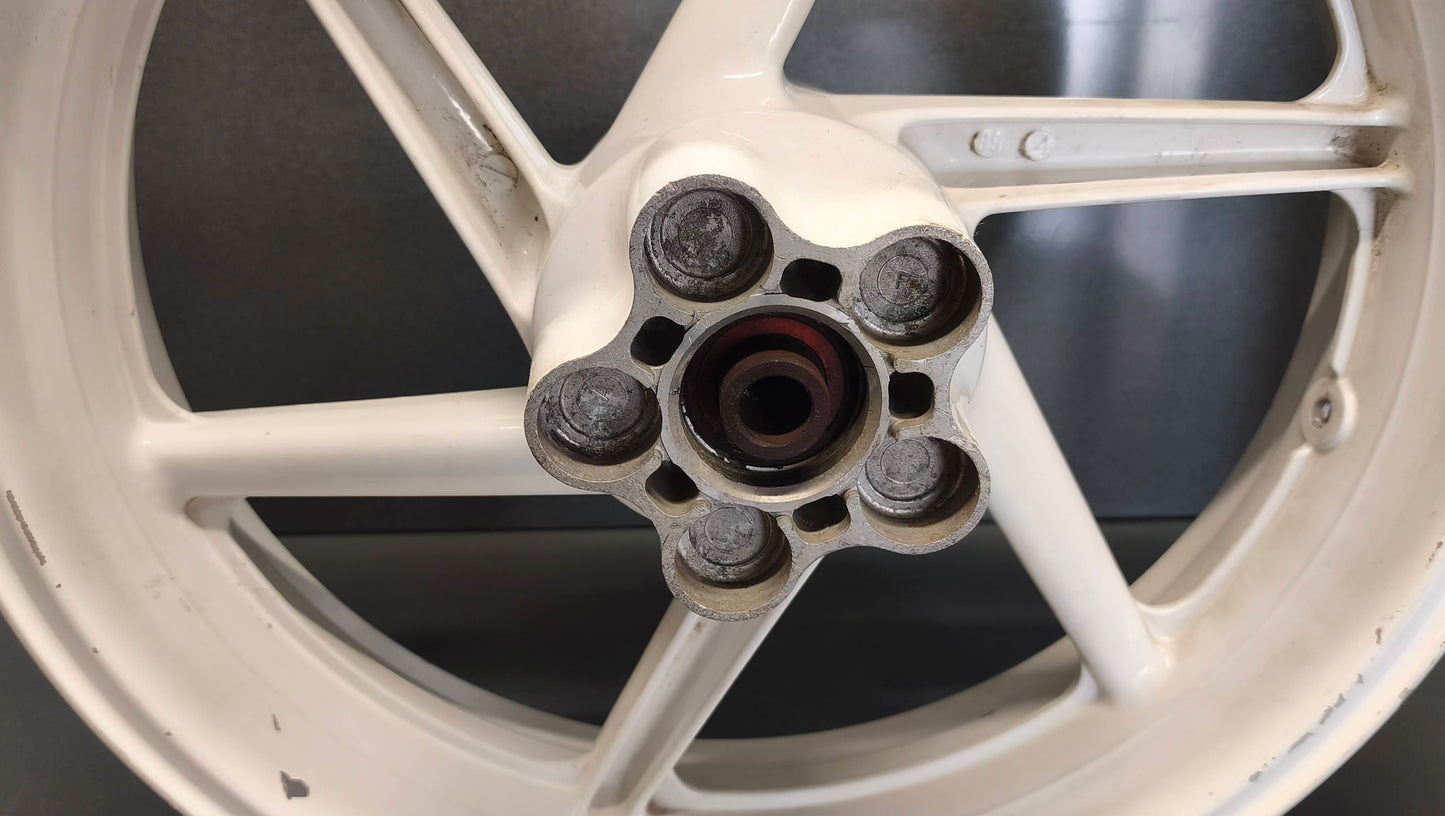 Honda genuine used NSR250 MC21 Rear Wheel Rim 17" OEM Original White - Very Good Condition