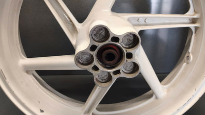 Honda genuine used NSR250 MC21 Rear Wheel Rim 17" OEM Original White - Very Good Condition
