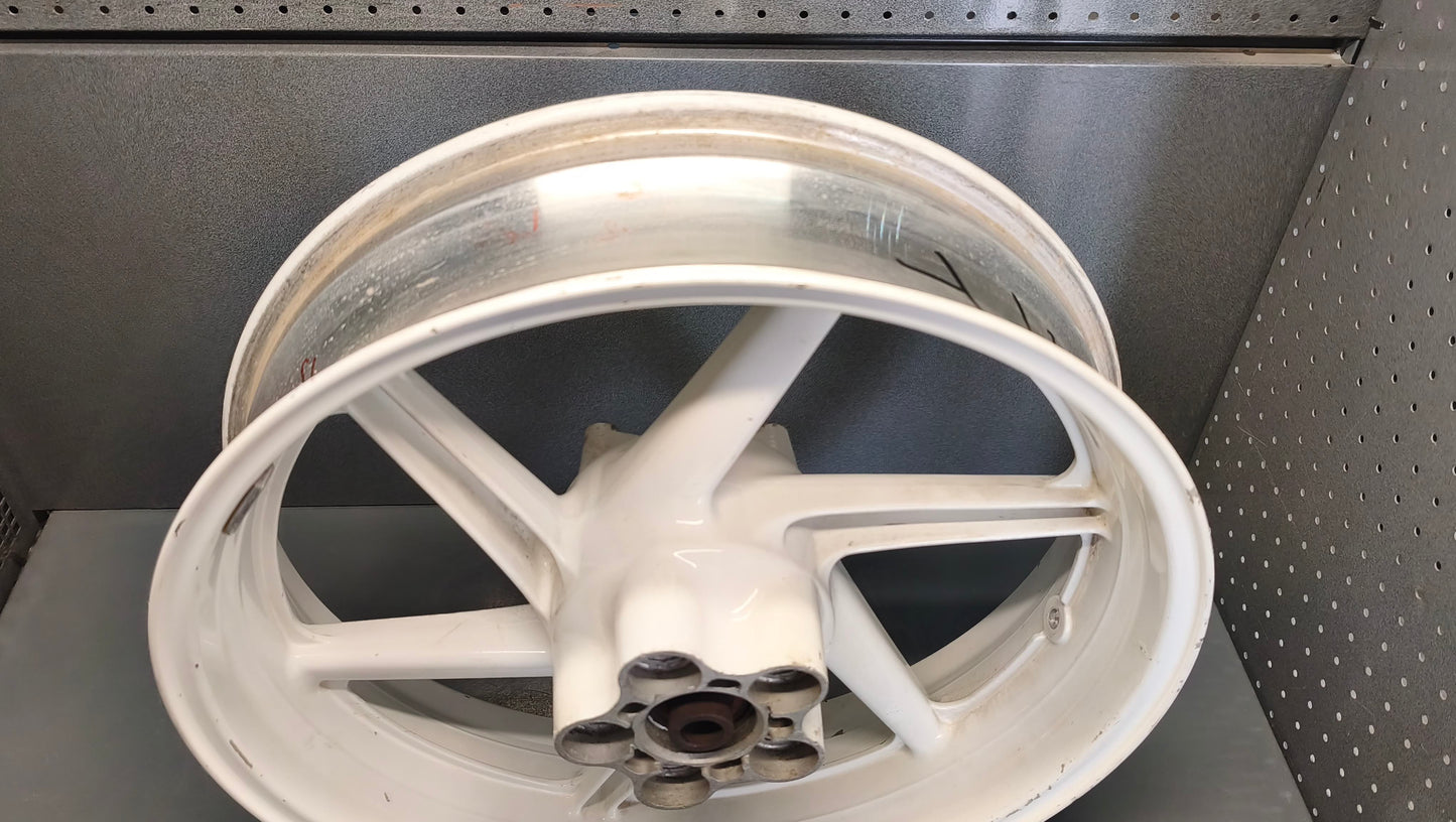 Honda genuine used NSR250 MC21 Rear Wheel Rim 17" OEM Original White - Very Good Condition