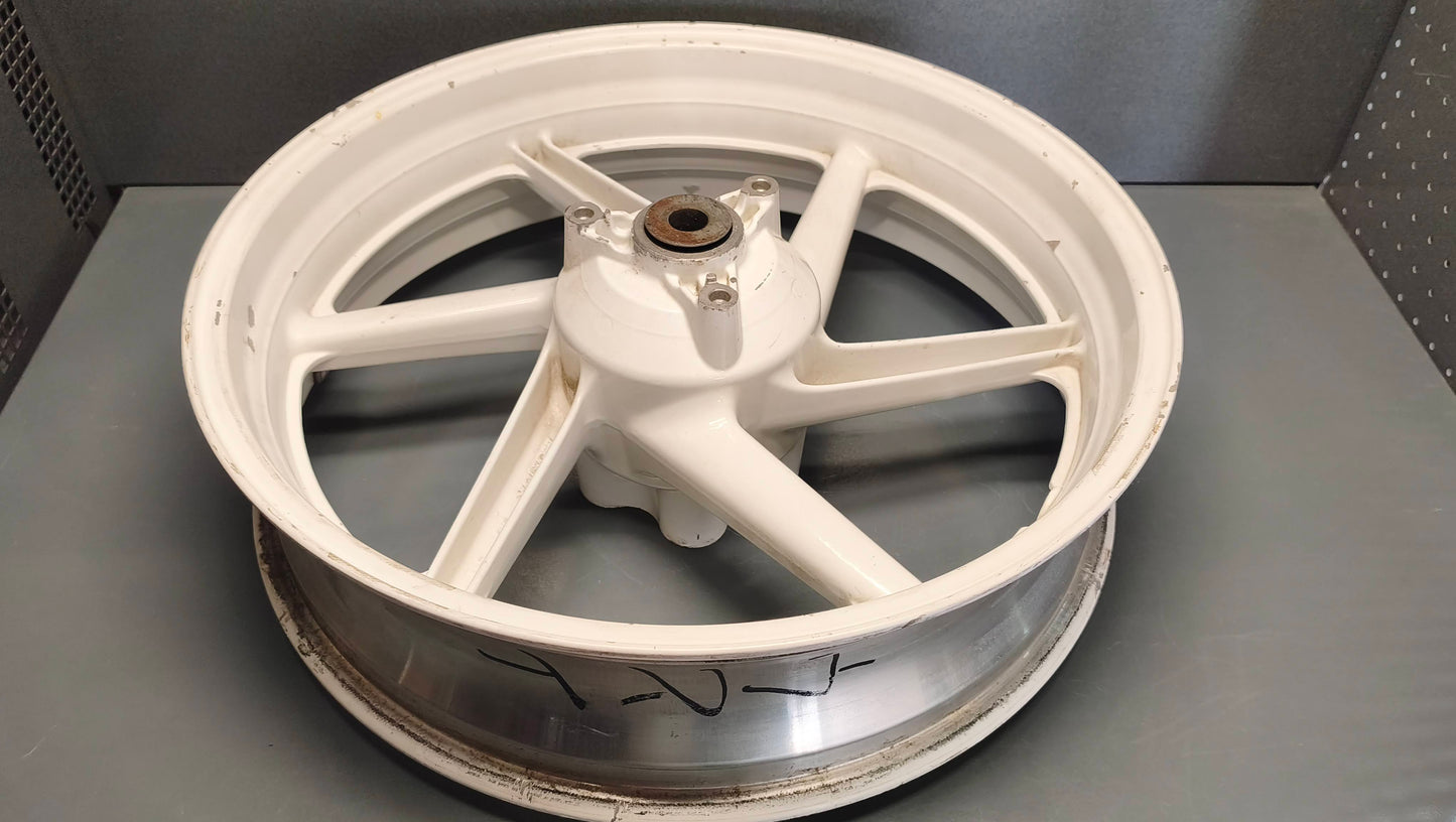 Honda genuine used NSR250 MC21 Rear Wheel Rim 17" OEM Original White - Very Good Condition