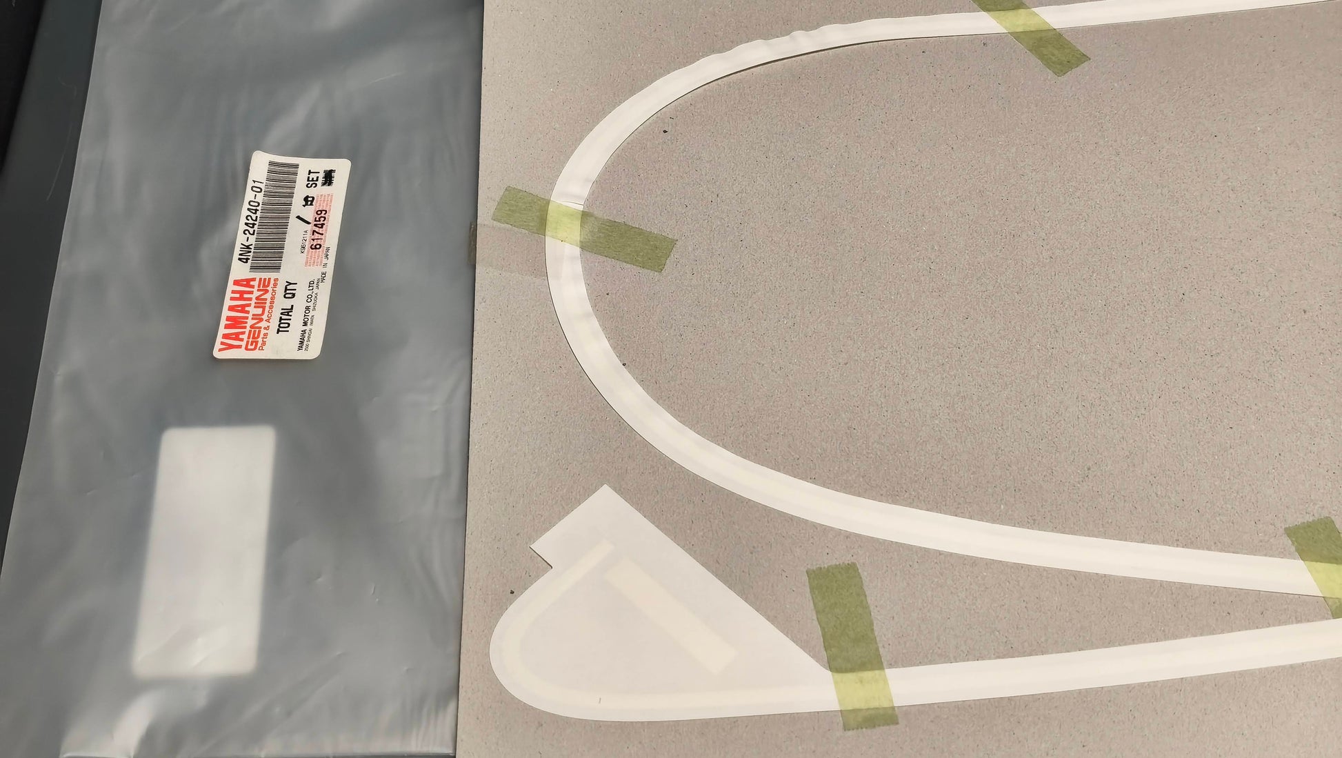 Yamaha genuine new royal star xvz1300 1996-98 graphic set for fuel tank pn 4nk-24240-01