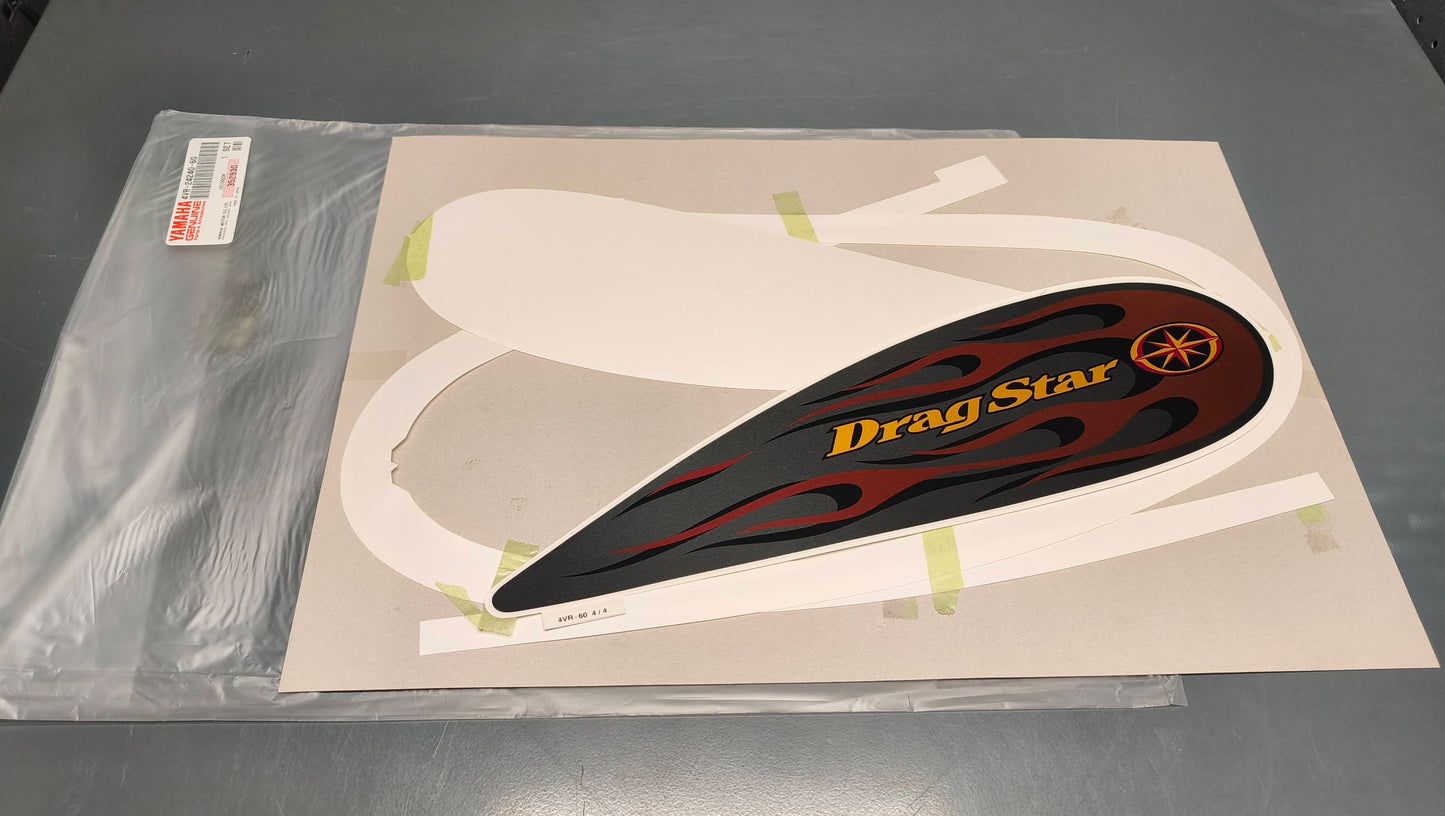 Yamaha genuine new dragstar xvs650 '2000 graphic set pn 4vr-24240-60