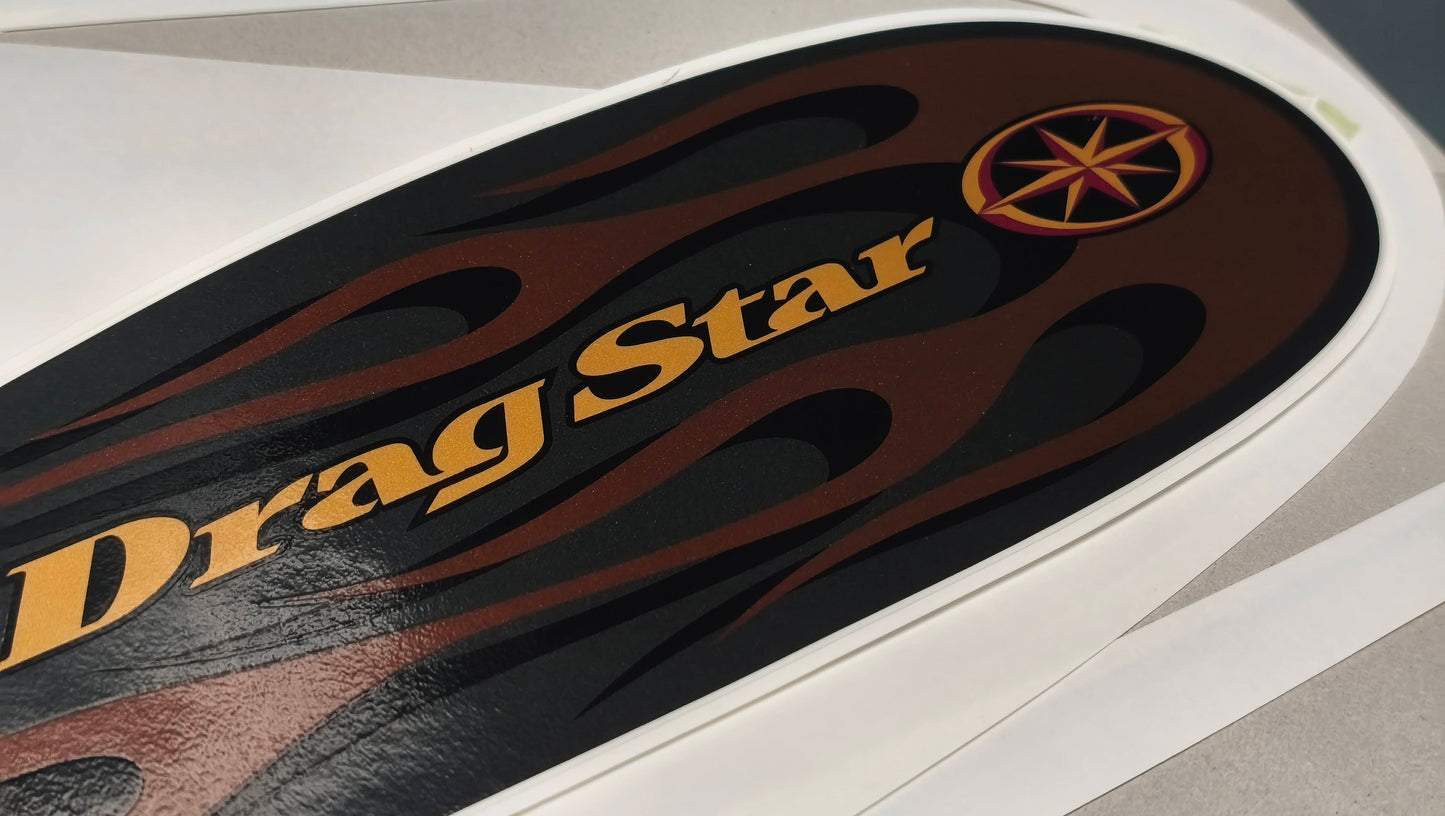 Yamaha genuine new dragstar xvs650 '2000 graphic set pn 4vr-24240-60